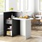 Reception Office Desk with L-Shaped Shelf, Drawer and Adjustable Storage